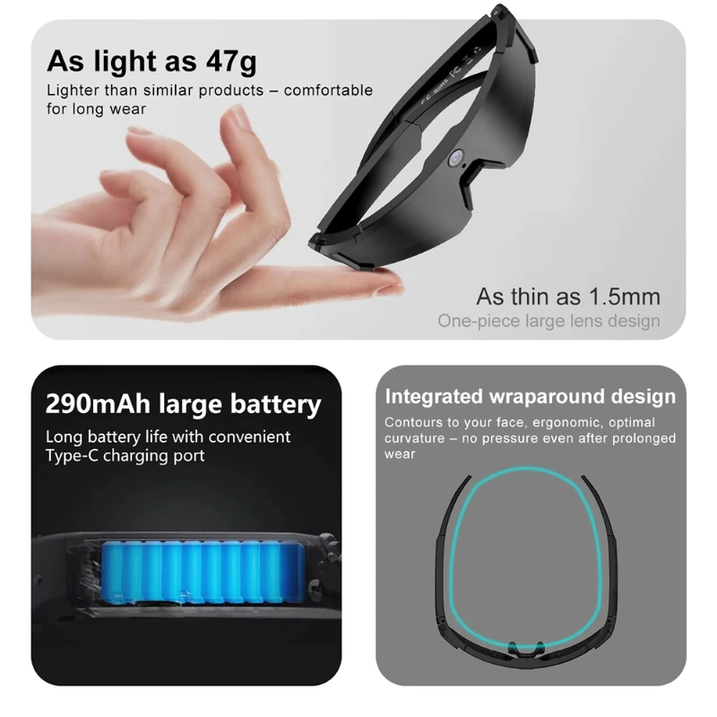 Smart Glasses Lens - Óculos Inteligentes OnePlus AI com Câmera