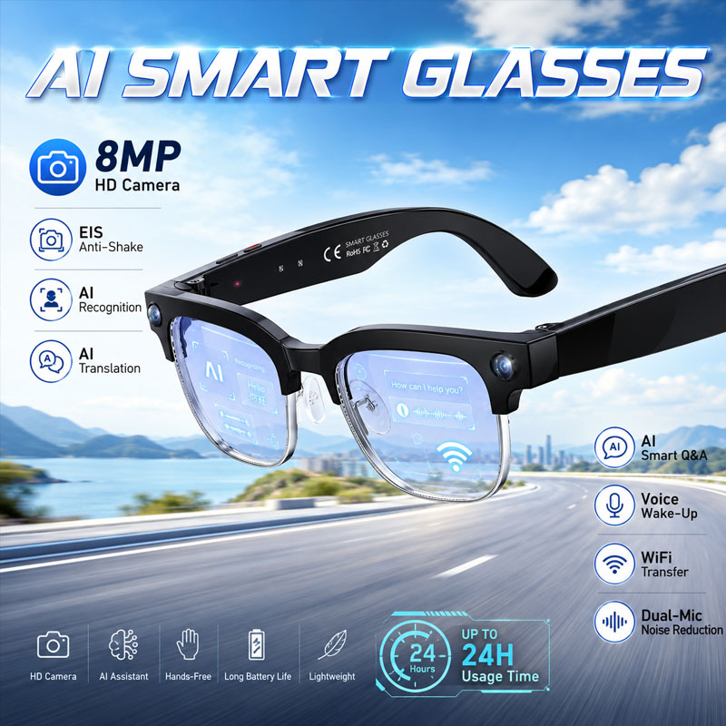 Smart Glasses Lens - W630 HeyCyan Óculos Inteligentes com Ativação