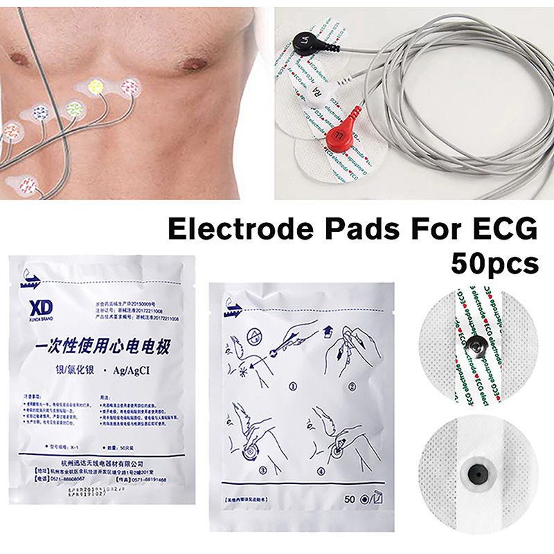 50 Unidades/Pacote Eletrodos A - Ecg Patch Monitor avaliação e preço