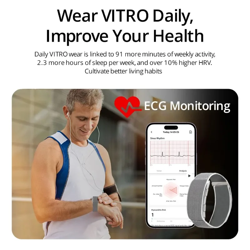 Homens relógio inteligente ecg - Fall Detection Watch avaliação e preço